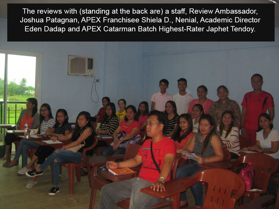 APEX PHILIPPINES REVIEW AND TRAINING CENTER OPENS IN CALBAYOG