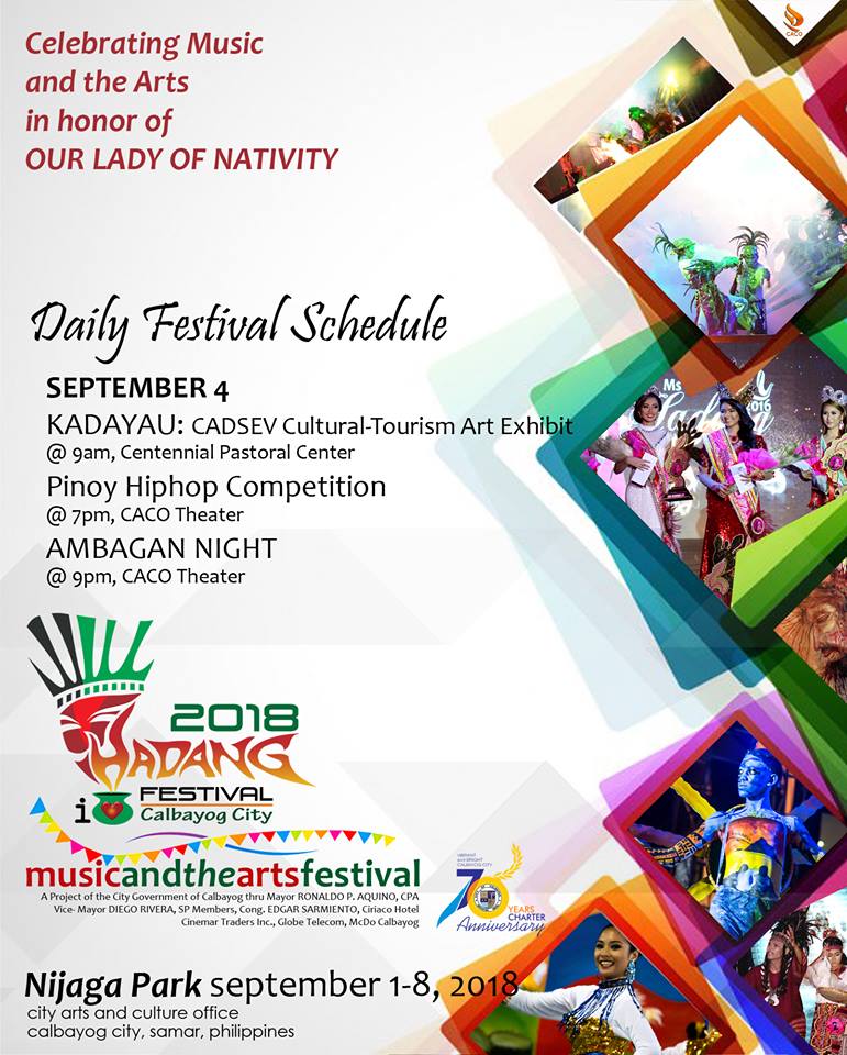 22 YEARS OF CELEBRATING MUSIC AND THE ARTS: HADANG FESTIVAL IN HONOR OF OUR LADY OF NATIVITY IN THE 70 DAYS COUNTDOWN TO 70 YEARS CHARTER ANNIVERSARY.